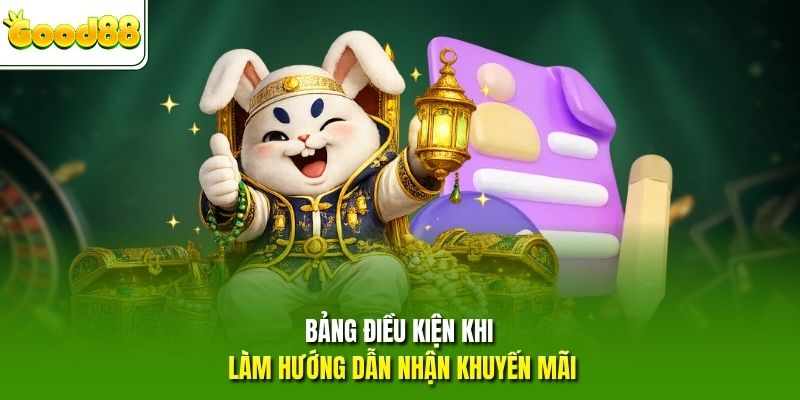 Bảng điều kiện khi làm hướng dẫn nhận khuyến mãi