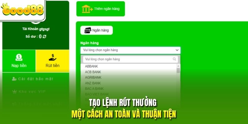 Tạo lệnh rút thưởng một cách an toàn và thuận tiện