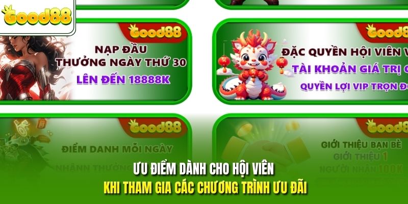 Ưu điểm dành cho hội viên khi tham gia các chương trình ưu đãi